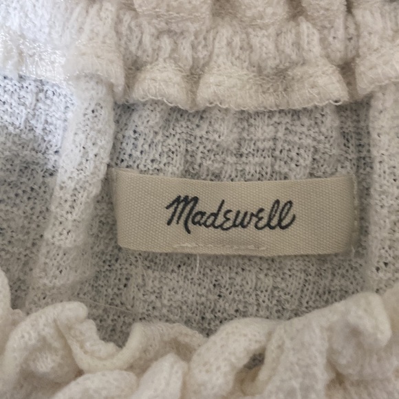 Madewell texture & thread drawstring cream top size small - Picture 6 of 6